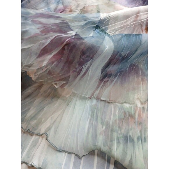 Komarov Dress Sz XL Charmeuse Pastel Floral Midi Slip Sleeveless Slip-on NWT - Picture 11 of 16